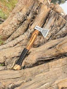 Thewizcrafts LOWDOWN Tomahawk portable pliable à manche en bois, acier à haute teneur en carbone, 380 mm, 700 g, multi-usages, bricolage, industriel, camping - Product Image 4