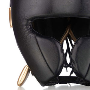 Protecteur de tête de boxe sur mesure de haute qualité en cuir réglable adapté pour adulte jeune entraînement aux arts martiaux Sparring Head Guard - Product Image 6