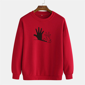 Sweat-shirt surdimensionné à épaules tombantes avec logo personnalisé fabriqué en usine sweat-shirt à col rond en coton mélangé coupe Boxy unisexe - Product Image 2