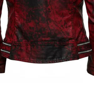 Chaqueta de Cuero Estilo Motero Vintage para Hombre, Corte Ajustado, con Cinturón y Bolsillos con Cremallera - Product Image 6