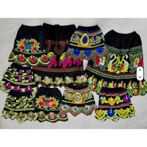 Hawaiian Wear Embroidery Woven Anti-Bacterial Manufactured Pakistan Low Prices High Quality Cotton Women's Casual Mini <b>Skirts</b> - Product Image 3