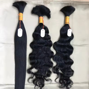 Cabello crudo a granel de calidad. Cabello ondulado a granel indio virgen. Sin hielo ni nueces, cabello humano Remy a granel de La India. - Product Image 1