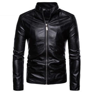 Chaqueta de Cuero para Hombre, Resistente al Viento, con Cuello Alto de Lona, Alta Calidad, Precio Competitivo, Gran Venta - Product Image 1