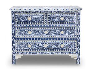 Commode à 4 tiroirs en incrustation d'os personnalisée Incrustation d'os de luxe Meubles de chambre à coucher Commode grand format - Product Image 4