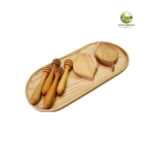 Wholesale Natural Wooden Honey Dipper Stick Eco Friendly Long Handle Handmade Dishwasher Safe Multi-Purpose Spoon Wand Jar - Product Image 4