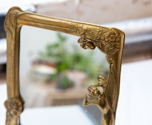 Vintage Art Nouveau Dama en la decoración del espejo - Product Image 2