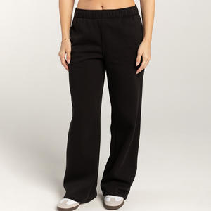 Pantalon de survêtement respirant pour femmes avec broderie d'impression de logo personnalisé et étiquettes personnalisées pour Yoga Gym et vêtements de sport - Product Image 1