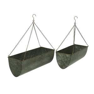 Hot Selling Modern New Design Galvanized Hanging Flowers Planters Garden Planter for Home Decor - Product Image 1