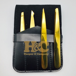 Pinzas para Cejas de Calidad Premium, Pinzas de Acero Inoxidable con Logotipo Mink, Juego de Pinzas Doradas, Empaque Sostenible - Product Image 2