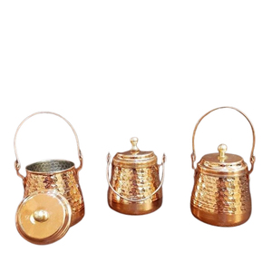 Nueva colección, bote decorativo de lujo, latón, Metal, hogar, Hotel, accesorios de cocina, bote chapado en oro - Product Image 2