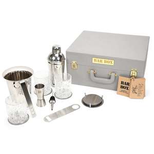 ชุดเครื่องมือบาร์เทนเดอร์แบบมีขาตั้งไม้ไผ่ 12 ชิ้น ชุดเครื่องมือบาร์โลหะแบบใช้ซ้ำได้ ชุดเชคเกอร์มาร์ตินี่ค็อกเทล ทำจากสแตนเลสสตีลที่เป็นมิตรกับสิ่งแวดล้อม - Product Image 1