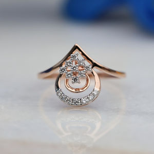Bague de fiançailles en or 14 carats, taille ronde, diamant cultivé en laboratoire, élégance intemporelle, bague de mariage - Product Image 1