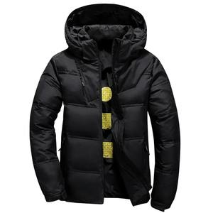 Chaqueta de invierno para hombre de alta calidad Parka de pato blanco con capucha Abrigos cálidos y gruesos de color sólido para uso en exteriores - Product Image 5