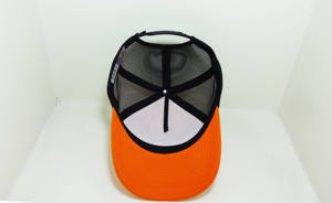 Casquette de camionneur personnalisée Casquette de camionneur en maille orange respirante, usage quotidien structuré à 6 panneaux pour adultes, fabriquée au Vietnam usine - Product Image 5