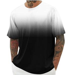 T-shirt vintage dégradé délavé à l'acide pour hommes 100% coton délavé au soleil surdimensionné avec logo personnalisé graphique - Product Image 3