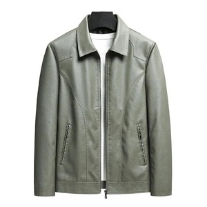Manteau en cuir personnalisé pour hommes Veste en similicuir avec revers Manteau imperméable et coupe-vent Poches à fermeture éclair Rue pour hommes - Product Image 4