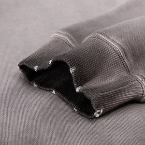 High Quality <b>Hip</b> Hop Style logo Custom Retro Oversize Heavy Cotton Plain Pullover Hoodies - Product Image 4