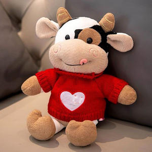 EN STOCK Peluches Suaves y Lindos de Animales, <span class=keywords><strong>Vaca</strong></span> de Peluche, Juguetes, Muñeca para Niños y Bebés, <span class=keywords><strong>Vaca</strong></span> Blanca y Negra de Peluche - Product Image 3