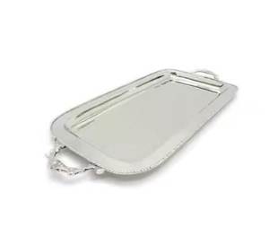 Plateau rond en aluminium le plus populaire avec motif floral doré, passe au lave-vaisselle, pour centre de table et vaisselle - Product Image 3