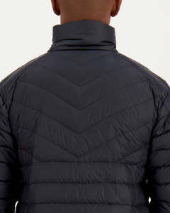 Veste d'hiver chaude pour homme en gros, taille XL, tissu respirant, couleur noire unie, col montant, fermeture éclair, veste matelassée - Product Image 5