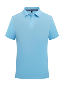 Venta caliente transpirable de punto de talla grande para hombre para Polo Color sólido logotipo personalizado impreso uniforme de algodón en blanco - Product Image 6