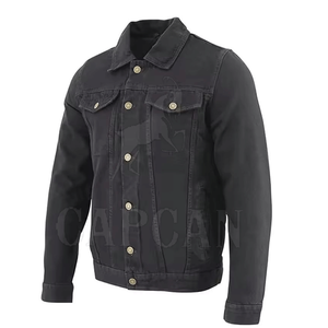 Vestes pour hommes à manches longues de qualité supérieure avec col rabattu en denim de Pékin personnalisé, fabriquées au Pakistan - Product Image 4
