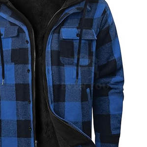 Sweat à capuche en flanelle pour homme avec poche sur le devant et cordons de serrage réglables, matière douce et confortable - Product Image 6