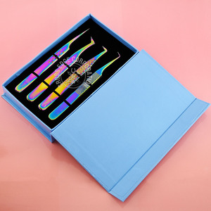 แหนบต่อขนตาปลายไฟเบอร์ 45 90 องศา รุ่นขายดี สำหรับต่อขนตาแบบวอลลุ่ม  วัสดุสแตนเลส รับสกรีนโลโก้ - Product Image 1