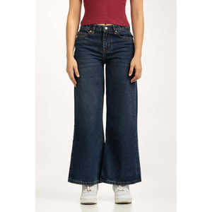 กางเกงยีนส์ทรงกระบอกขาบานสำหรับผู้หญิง รุ่น Salt แต่งกระดุม ระบายอากาศได้ดี ซักได้ ไซส์ XL - Product Image 1