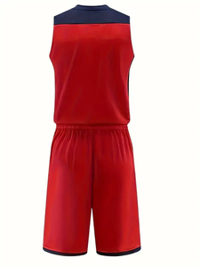 Conjunto de Camiseta y Pantalones Cortos de Baloncesto al por Mayor, Uniforme Deportivo de Equipo, Impresión Personalizada, Tejido de Poliéster Transpirable de Secado Rápido, Práctica, OEM, ODM - Product Image 2