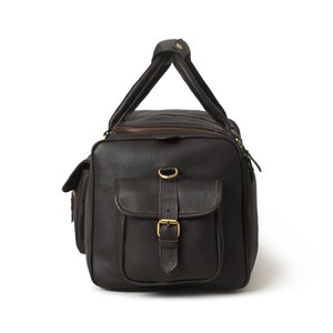 Sac de voyage pliable en cuir véritable avec fermeture à glissière, sangle réglable, durable et portable pour les voyages - Product Image 3
