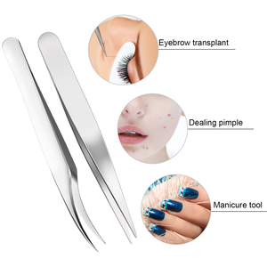Custom Private Label Stainless Steel <b>Eyelash</b> Tweezers Volume Lash Eyebrow <b>Applicator</b> for Beauty Fiber <b>Eyelash</b> Extension - Product Image 5