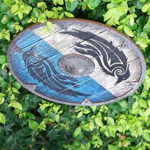 Artisanat rond Viking bois concepteur bouclier carnaval Rome rond couteaux bouclier jouet jouer Halloween Cosplay accessoires Viking bouclier - Product Image 6