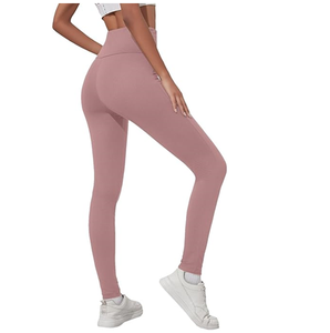 กางเกงเลกกิ้งเนื้อนุ่มแบบเนียนดุจเนย มีกระเป๋า เอวสูง กระชับหน้าท้อง ไม่บาง มองทะลุไม่ได้ เหมาะสำหรับออกกำลังกายและโยคะ สำหรับผู้หญิง - Product Image 2