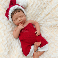 Poupée Reborn en Silicone Corps Entier 20 Pouces, Bébé Fille et Garçon Nouveau-né avec Cheveux Bruns, Cadeau Idéal pour Anniversaires, Enfants, Famille et Fêtes