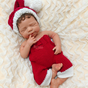 Bambola Reborn in Silicone Integrale da 20 Pollici, Neonato Maschio <span class=keywords><strong>e</strong></span> Femmina con Capelli Castani, Regalo per Compleanni, Famiglia <span class=keywords><strong>e</strong></span> Festività - Product Image 2