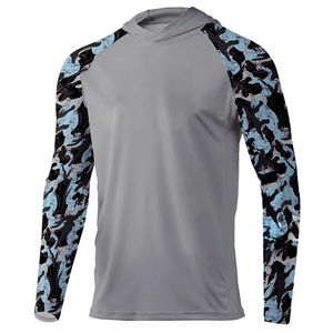 Vente à chaud vêtements de pêche en polyester à séchage rapide pour hommes évacuant l'humidité protection UV chemise de pêche prix bon marché OEM personnalisé - Product Image 2