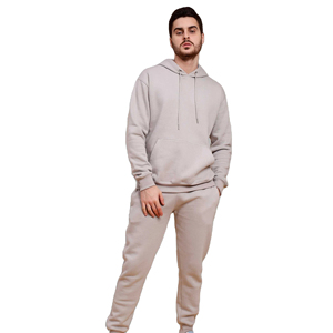 Ensemble de vêtements de sport d'hiver respirant en molleton lourd avec logo 3D personnalisé, pantalon de survêtement et sweat-shirt de haute qualité, transfert thermique, 100% coton - Product Image 1