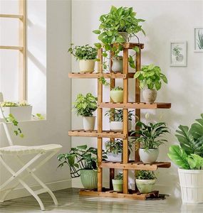 Étagère à plantes en bois de haute qualité pour jardin, en bois de pin du Vietnam, écologique, pour fleurs/plantes vertes - Product Image 1