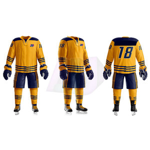 Conjuntos de Uniformes de Hockey sobre Hielo 100% Poliéster, Transpirables y que Absorben la Humedad, Colores Personalizados - Product Image 1