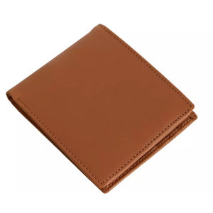 Cartera corta de cuero genuino para hombre con múltiples ranuras para tarjetas y ventana para identificación, diseño minimalista plegable, colores personalizables, billetera para hombre - Product Image 5
