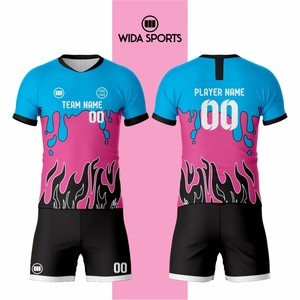Camisetas de Fútbol Personalizadas con Transferencia Térmica, 100% Poliéster, Secado Rápido, Ligeras, Transpirables, Cuello en V, Manga Corta - Product Image 5