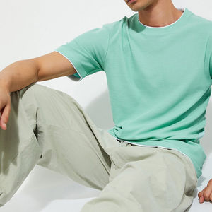 Último diseño del fabricante, Camiseta lisa de algodón 100% para hombre, talla personalizada, ropa de calle, camiseta personalizable estampada para hombre - Product Image 1