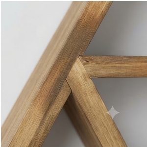 <b>Wooden</b> <b>Triangle</b> Shelf Geometric Minimalist Decorative Storage Rack Single-Piece Handcrafted Design - Product Image 3