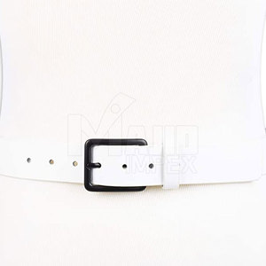 Ceinture de mode ajustable en cuir véritable de haute qualité avec boucle en acier, personnalisable, vente en gros Pakistan - Product Image 5
