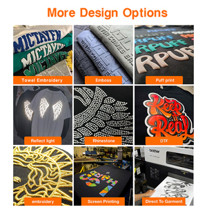 Unisex Plain 100% Cotton Custom T Shirt Puff Print Oversized <b>Tshirt</b> Blanks,3D Puffer Custom T-Shirt,Custom 3D Puff Print T Shirt - Product Image 5