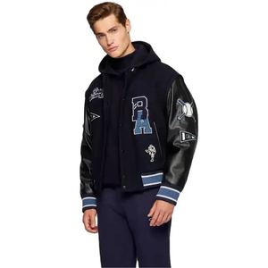 Wholesale Customised <b>Men's</b> Varsity <b>Jacket</b> New Arrival Wool Baseball <b>Jacket</b> With Custom Print Embroidery for Winter - Product Image 1