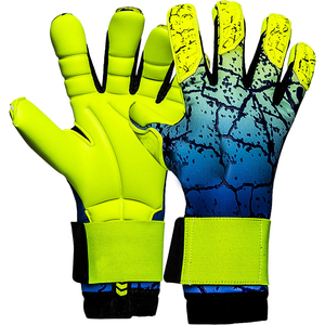 Gants de gardien de but de football avec sangle pour le soutien du poignet et une protection supplémentaire des doigts Utilisation décontractée en extérieur Séchage rapide et anti-boulochage - Product Image 1