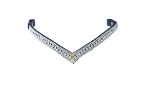 Adeefa ขายด่วนสไตล์อังกฤษหนังม้าทำมือทนทานแบบสแนปรูปตัววีสายรัดคิ้วใสปรับได้5แถว - Product Image 2