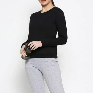 OEM Fleece <b>Sweatshirts</b> Women Cheap Price Winter Oversize Women Clothing Cotton Breathable <b>Black</b> Color Long Sleeve <b>Sweatshirts</b> - Product Image 3